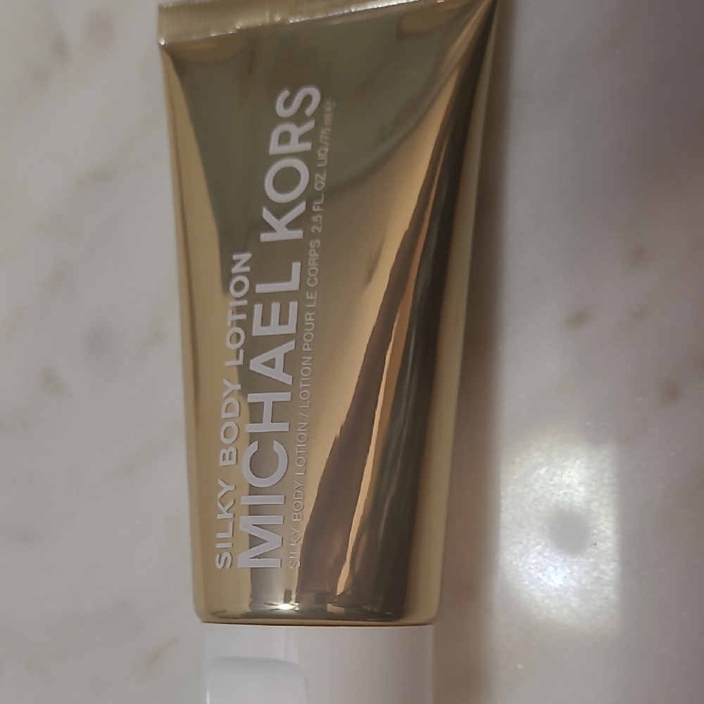 Michael Kors Metallic Gold Silky Body Lotion Tube